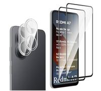 QJONSIU Compatible with Xiaomi Redmi A7 Protection film, 2 Pack Full Screen Protective Film, 2 Pack HD Clear Tempered Glass Camera Protection Film, Anti-Scratch