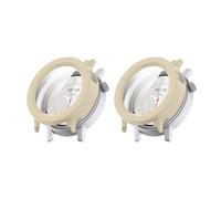 QJONSIU Hard PC Case Compatible with CMF by Nothing Watch 3 Pro with Built in Tempered Glass, 2 Pack All Around Anti-Scratch Protective Case-White