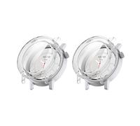 QJONSIU Hard PC Case Compatible with CMF by Nothing Watch 3 Pro with Built in Tempered Glass, 2 Pack All Around Anti-Scratch Protective Case-Clear