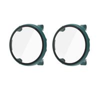 QJONSIU Hard PC Case Compatible with Polar Vantage V3 with Built in Tempered Glass, 2 Pack All Around Anti-Scratch Protective Case-Green