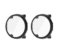 QJONSIU Hard PC Case Compatible with Polar Vantage V3 with Built in Tempered Glass, 2 Pack All Around Anti-Scratch Protective Case-Black