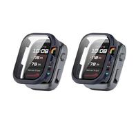 QJONSIU Hard PC Case for Huawei Watch D2 with Built in Tempered Glass, [2-Pack] All Around Anti-Scratch Protective Case Compatible with Huawei Watch D2-Blue