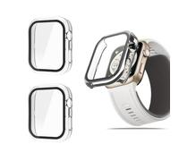 QJONSIU Hard PC Case for Huawei Watch D2 with Built in Tempered Glass, [2-Pack] All Around Anti-Scratch Protective Case Compatible with Huawei Watch D2-Clear