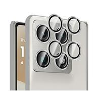 QJONSIU Lens Protector Compatible with Motorola Razr Fold, Aluminum Alloy Lens Cover, HD Tempered Glass Camera Protective Film, Anti Scratch-Silver