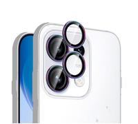 QJONSIU Lens Protector Compatible with OPPO Reno 16 Pro, Aluminum Alloy Lens Cover, HD Tempered Glass Camera Protective Film, Anti Scratch-Colour