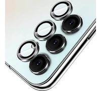 QJONSIU Lens Protector Compatible with Samsung Galaxy S25 FE, 3 Holes Aluminum Alloy Lens Cover, HD Tempered Glass Camera Protective Film, Anti Scratch-Silver