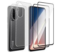 QJONSIU Screen Protector Compatible with Xiaomi Poco M7 4G, Back Soft TPU Protective Film, 9H Tempered Glass Screen Film, 2 Pack Each, No Bubbles