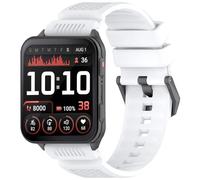 QJONSIU Silicone Strap Compatible with Garmin Venu X1, Breathable Sport Replacement Strap, Soft and Skin-friendly, Tang Buckle Design-White