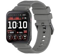 QJONSIU Silicone Strap Compatible with Garmin Venu X1, Breathable Sport Replacement Strap, Soft and Skin-friendly, Tang Buckle Design-Gray