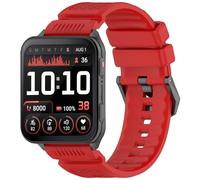 QJONSIU Silicone Strap Compatible with Garmin Venu X1, Breathable Sport Replacement Strap, Soft and Skin-friendly, Tang Buckle Design-Red