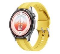 QJONSIU Silicone Strap Compatible with Huawei Watch GT 7 46mm, Breathable Sport Replacement Strap, Soft and Skin-friendly, Tang Buckle Design-Yellow
