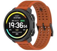 QJONSIU Silicone Strap Compatible with SUUNTO Nautic S, Breathable Sport Replacement Strap, Soft and Skin-friendly, Tang Buckle Design-Orange