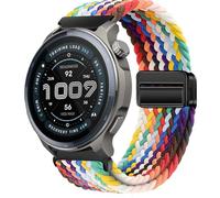 QJONSIU Strap Compatible with Amazfit Balance 2 XT, Soft Breathable Braided Nylon Replacement Band with Strong Magnetic Buckle-Colourful