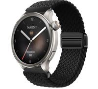 QJONSIU Strap Compatible with Amazfit Balance, Soft Breathable Braided Nylon Replacement Band with Strong Magnetic Buckle-black