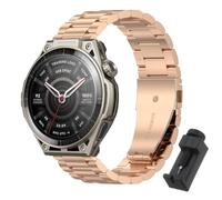 QJONSIU Strap Compatible with Amazfit Balance Ultra, Stainless Steel Metal Replacement Band, Waterproof Adjustable-RG