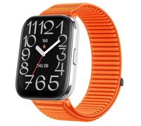 QJONSIU Strap Compatible with Amazfit Bip 5 Unity, Flexible Breathable Nylon Sport Replacement Band for All-Day Daily Use-Orange
