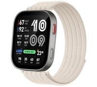 QJONSIU Strap Compatible with Amazfit Bip Max, Soft Breathable Sturdy Nylon Adjustable Replacement Band-white