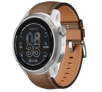 QJONSIU Strap Compatible with Coros Apex 4 42mm, Breathable Soft Leather Watch Replacement Band, Tang Buckle Design