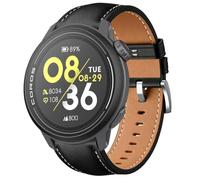 QJONSIU Strap Compatible with Coros Pace 3, Breathable Soft Leather Watch Replacement Band, Tang Buckle Design-Black