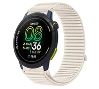 QJONSIU Strap Compatible with Coros PACE Pro, Flexible Breathable Nylon Sport Replacement Band for All-Day Daily Use-White