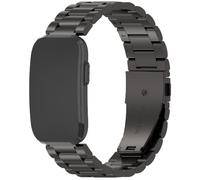 QJONSIU Strap Compatible with Garmin CIRQA, Stainless Steel Metal Replacement Band, Waterproof Adjustable-Black