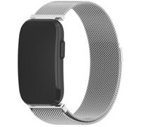 QJONSIU Strap Compatible with Garmin CIRQA, Stainless Steel Metal Replacement Mesh Band, Adjustable Magnetic Clasp-Silver