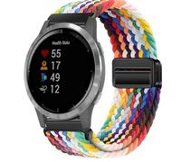 QJONSIU Strap Compatible with Garmin Vivoactive 4, Soft Breathable Braided Nylon Replacement Band with Strong Magnetic Buckle
