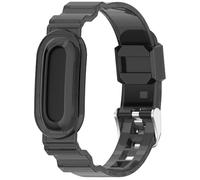 QJONSIU Strap Compatible with Google Fitbit Air, Breathable Soft TPU Clear Replacement Strap, Watch Frame Protection-Black
