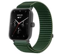QJONSIU Strap Compatible with Hama Smartwatch 6010, Flexible Breathable Nylon Sport Replacement Band for All-Day Daily Use-Green