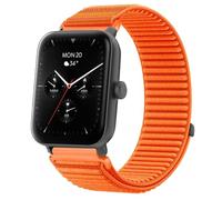 QJONSIU Strap Compatible with Hama Smartwatch 6010, Flexible Breathable Nylon Sport Replacement Band for All-Day Daily Use-Orange