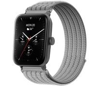 QJONSIU Strap Compatible with Hama Smartwatch 6010, Soft Breathable Sturdy Nylon Adjustable Replacement Band-gray