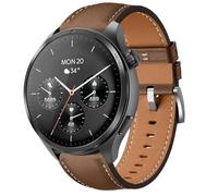 QJONSIU Strap Compatible with Hama Smartwatch 9000, Breathable Soft Leather Watch Replacement Band, Tang Buckle Design-Brown