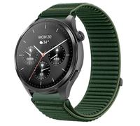 QJONSIU Strap Compatible with Hama Smartwatch 9000, Flexible Breathable Nylon Sport Replacement Band for All-Day Daily Use-Green