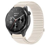 QJONSIU Strap Compatible with Hama Smartwatch 9000, Flexible Breathable Nylon Sport Replacement Band for All-Day Daily Use-White