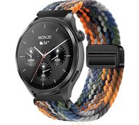 QJONSIU Strap Compatible with Hama Smartwatch 9000, Soft Breathable Braided Nylon Replacement Band with Strong Magnetic Buckle-Colourful