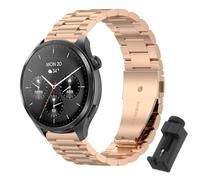 QJONSIU Strap Compatible with Hama Smartwatch 9000, Stainless Steel Metal Replacement Band, Waterproof Adjustable-RG