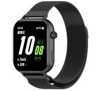 QJONSIU Strap Compatible with Honor Choice Watch 2i, Stainless Steel Metal Replacement Mesh Band, Adjustable Magnetic Clasp-Black