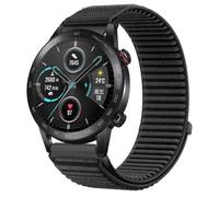 QJONSIU Strap Compatible with Honor Magic Watch 2 Pro 46mm, Flexible Breathable Nylon Sport Replacement Band for All-Day Daily Use-Black
