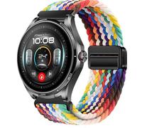 QJONSIU Strap Compatible with Huawei Watch Buds 2, Soft Breathable Braided Nylon Replacement Band with Strong Magnetic Buckle-Colourful