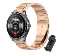 QJONSIU Strap Compatible with Huawei Watch Buds 2, Stainless Steel Metal Replacement Band, Waterproof Adjustable-RG