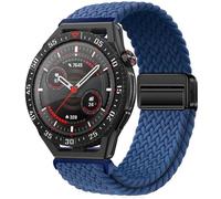 QJONSIU Strap Compatible with Huawei Watch GT 3 SE, Soft Breathable Braided Nylon Replacement Band with Strong Magnetic Buckle-blue