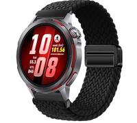 QJONSIU Strap Compatible with Huawei Watch GT Runner 2, Soft Breathable Braided Nylon Replacement Band with Strong Magnetic Buckle