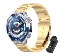 QJONSIU Strap Compatible with Huawei Watch Ultimate 2, Stainless Steel Metal Replacement Band, Waterproof Adjustable-Black