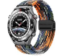 QJONSIU Strap Compatible with Huawei Watch Ultimate, Soft Breathable Braided Nylon Replacement Band with Strong Magnetic Buckle-Colourful