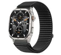 QJONSIU Strap Compatible with Kospet Magic P10, Flexible Breathable Nylon Sport Replacement Band for All-Day Daily Use-Black