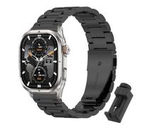 QJONSIU Strap Compatible with KOSPET Magic P10, Stainless Steel Metal Replacement Band, Waterproof Adjustable-Black