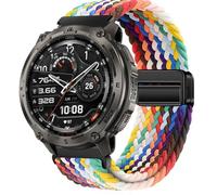 QJONSIU Strap Compatible with Kospet Tank T4, Soft Breathable Braided Nylon Replacement Band with Strong Magnetic Buckle-Colourful