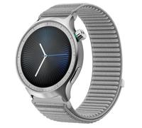 QJONSIU Strap Compatible with Motorola Moto Watch 2026, Flexible Breathable Nylon Sport Replacement Band for All-Day Daily Use-Gray