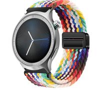 QJONSIU Strap Compatible with Motorola Moto Watch 2026, Soft Breathable Braided Nylon Replacement Band with Strong Magnetic Buckle-Colourful