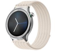 QJONSIU Strap Compatible with Motorola Moto Watch 2026, Soft Breathable Sturdy Nylon Adjustable Replacement Band-white